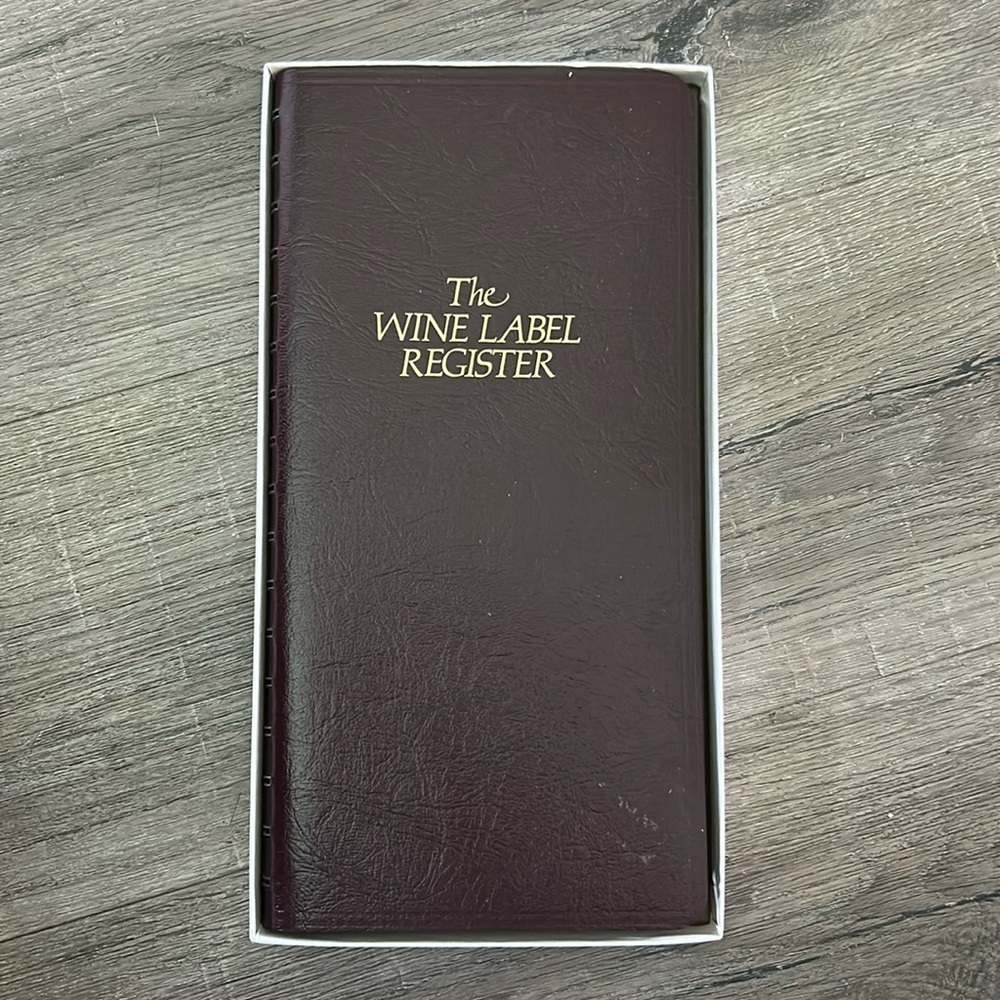NEW - Wine Label Register to Record/Describe‎ Wines